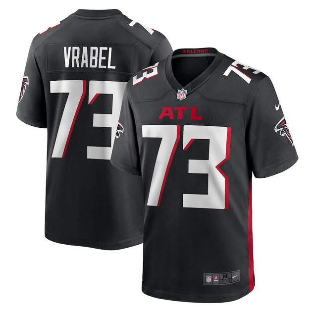 mens nike tyler vrabel black atlanta falcons player game jersey